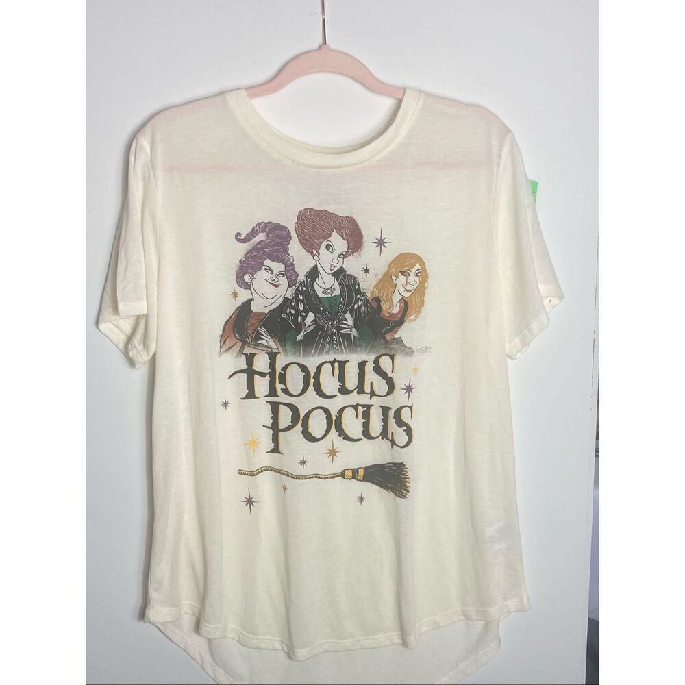 Disney Hocus Pocus Sanderson Sisters Graphic TShirt 3XL Jr’s  White Halloween Te